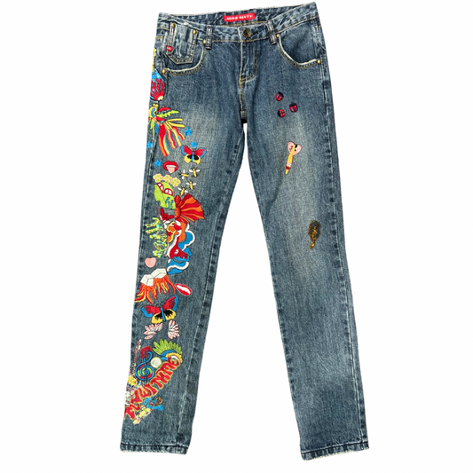 Miss Sixty Low Rise Embellished & Embroidered Jeans