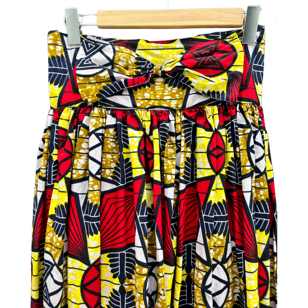 Super-Joly Wax Textile, Batik/African Vlisco Fabric Maxi Skirt