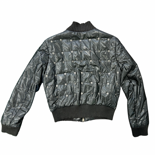 Dada Women’s Quilted & Studded Bomber Jacket