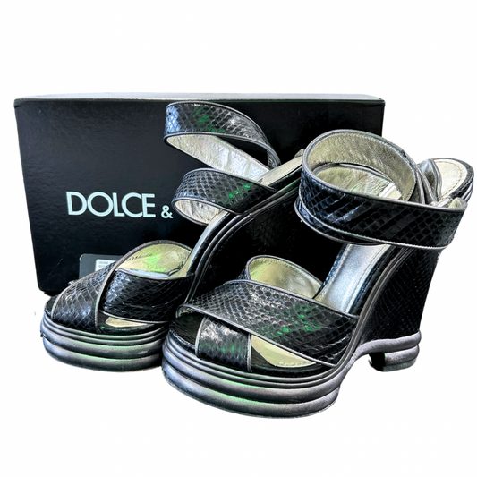 Dolce & Gabbana Python Platform Wedge Heels (Box Included)