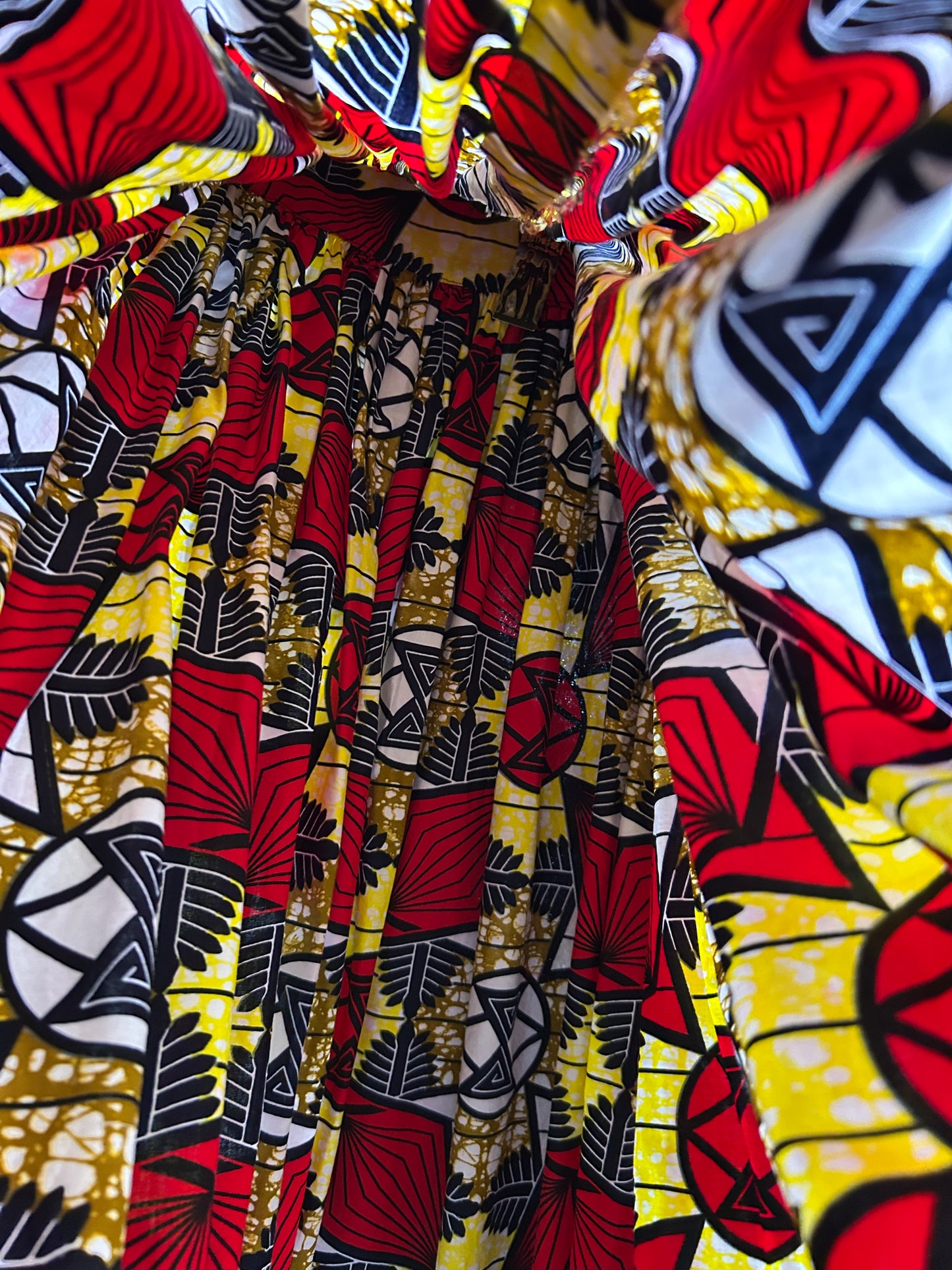 Super-Joly Wax Textile, Batik/African Vlisco Fabric Maxi Skirt