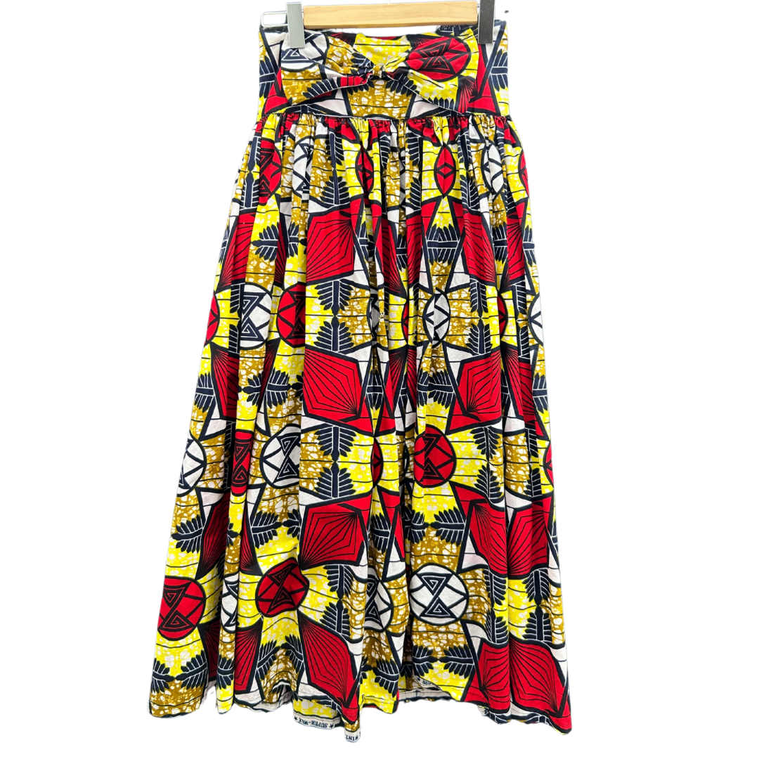 Super-Joly Wax Textile, Batik/African Vlisco Fabric Maxi Skirt