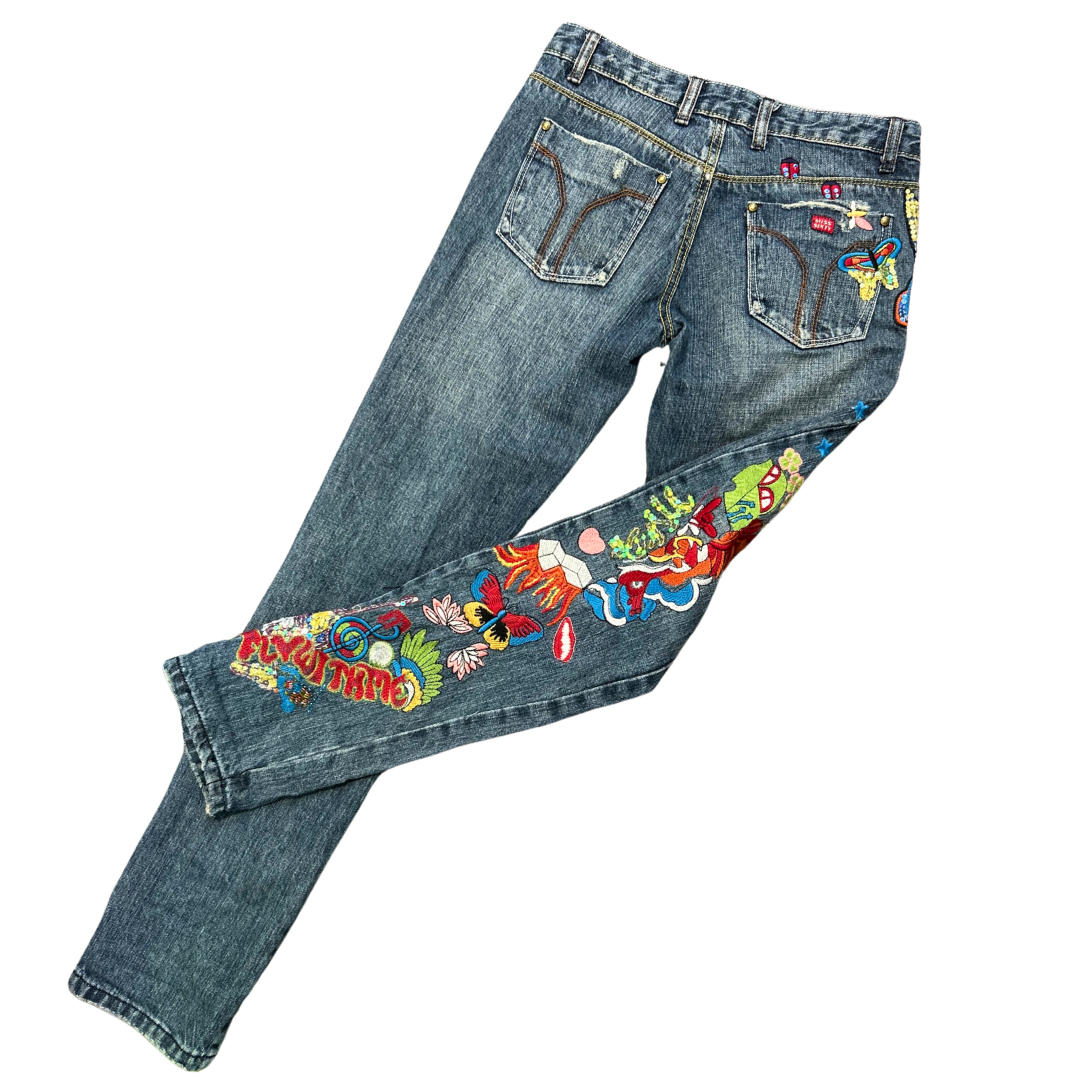 Miss Sixty Low Rise Embellished & Embroidered Jeans