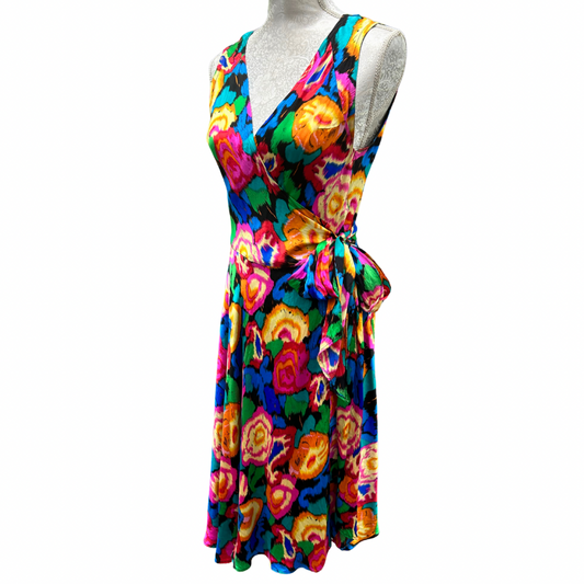 Colourful Silk Sacha Drake Wrap Dress